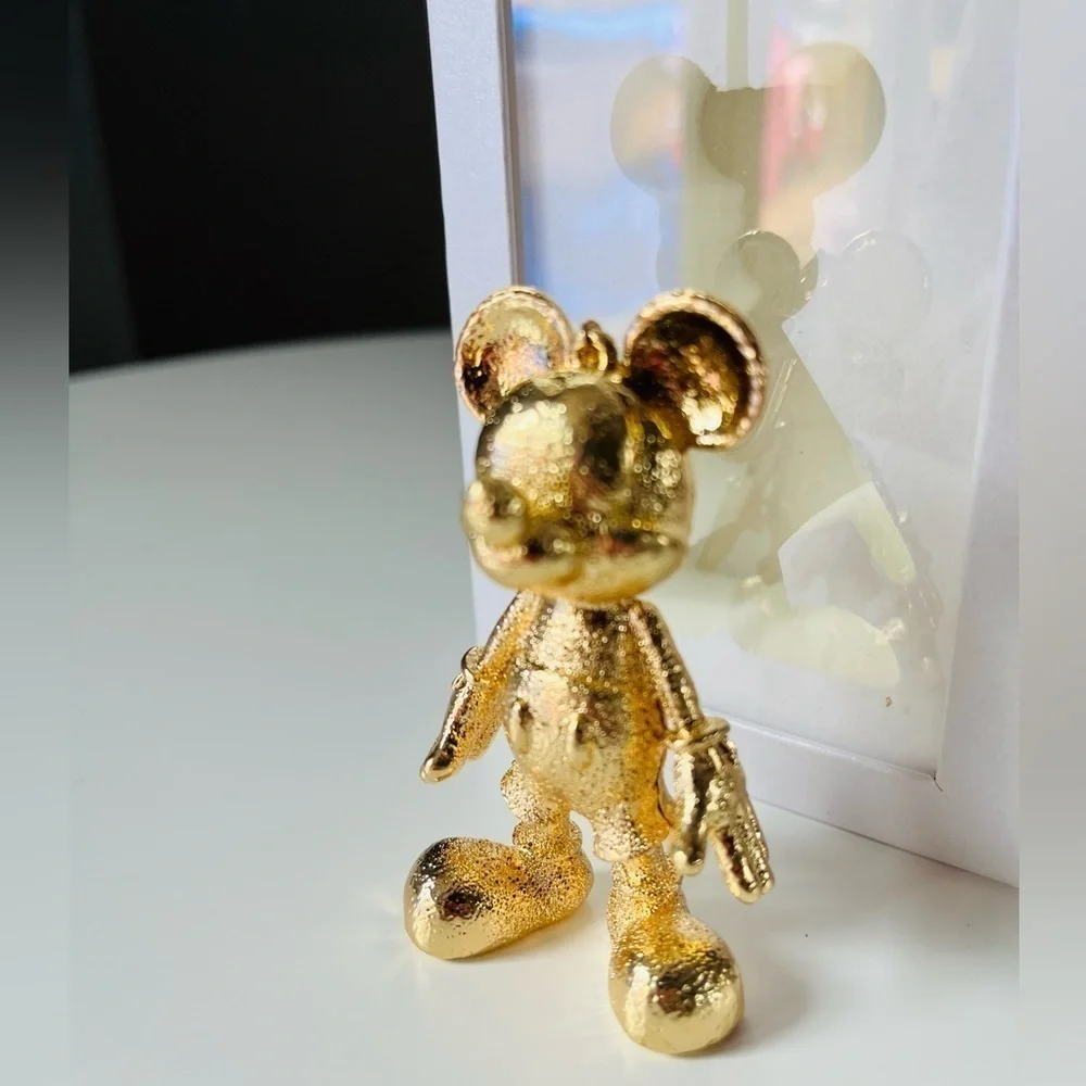 Disney x BaubleBar Gold Mickey Mouse Bag Charm Keychain NWT